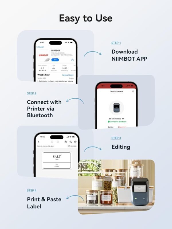 Comprehensive review of the NIIMBOT B1 portable label maker for home and business