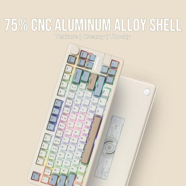 7123hvGFW7L._AC_SL1500_ EPOMAKER Galaxy70 Wireless Gaming Keyboard review 75% Compact Aluminum Design with RGB and Hot Swappable Keys