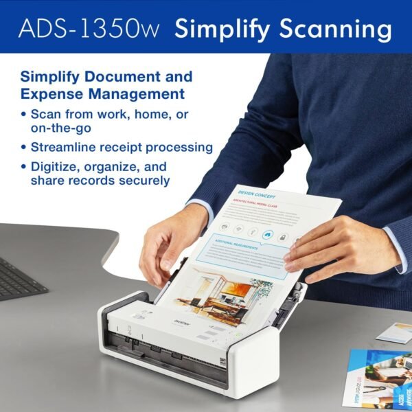 715O6GtVL._AC_SL1500_ Brother ADS-1350W Compact Scanner Review Fast Wireless Scanning with Double-Sided Capabilities