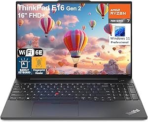 71JJrD5tsL._AC_SY300_SX300_ Lenovo ThinkPad E16 G2 Laptop Review Powerful Ryzen 7 Performance and Premium Features