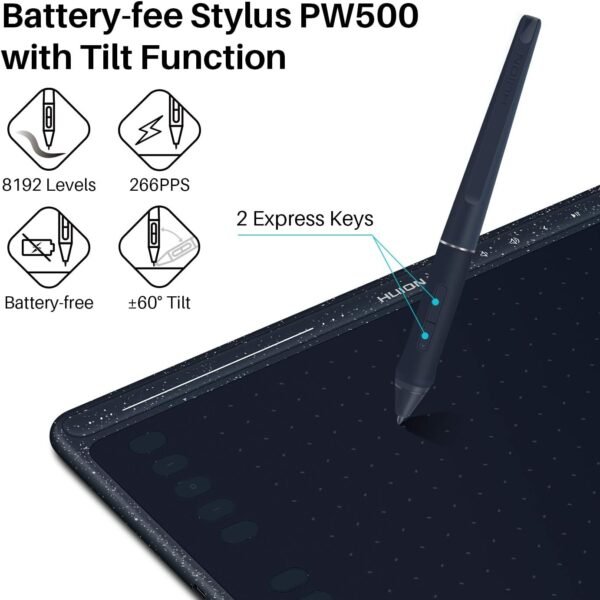 Review of HUION HS611 Graphics Drawing Tablet with Tilt Function and Multimedia Keys