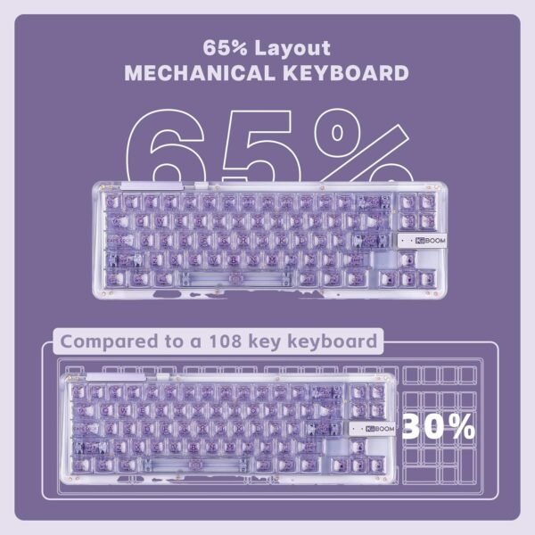 71S3E99fARL._AC_SL1500_ KiiBoom Phantom 68 Mechanical Keyboard Review Compact Design, RGB, and Customization for Gamers