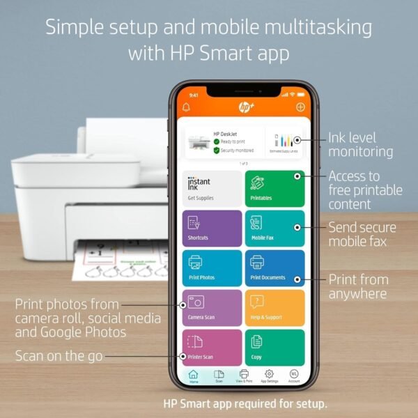 71WoDLVd1YL._AC_SL1500_ HP DeskJet Wireless Color Inkjet Printer Review Compact All-in-One with Instant Ink Bundle
