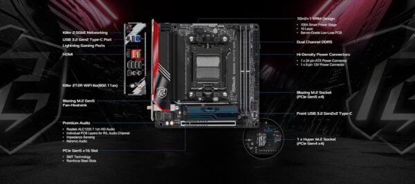71f5Nqe1FKL._AC_SL1500_ ASRock B650E PG-ITX WiFi motherboard review for AMD Ryzen builds