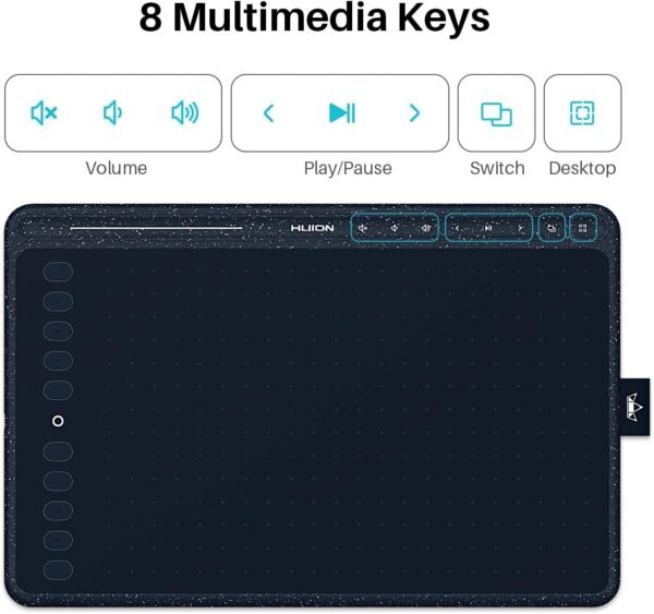 Review of HUION HS611 Graphics Drawing Tablet with Tilt Function and Multimedia Keys