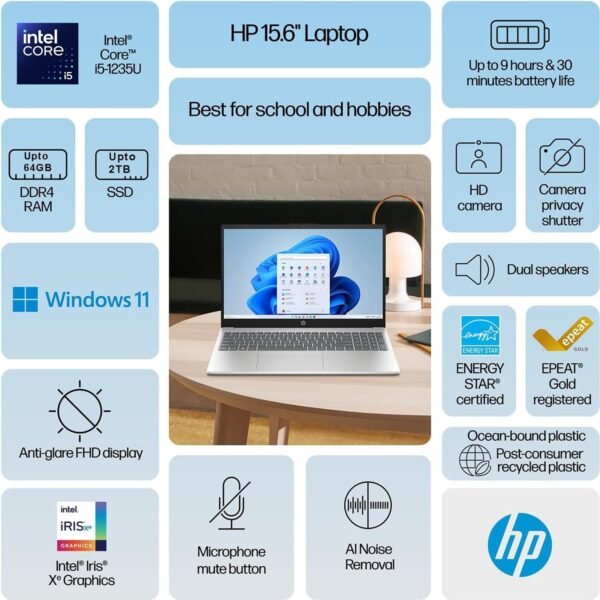 71n-fCV9ulL._AC_SL1500_ HP Pavilion 15.6 FHD Laptop Review High-Performance Multitasking with Intel Core i5 Processor