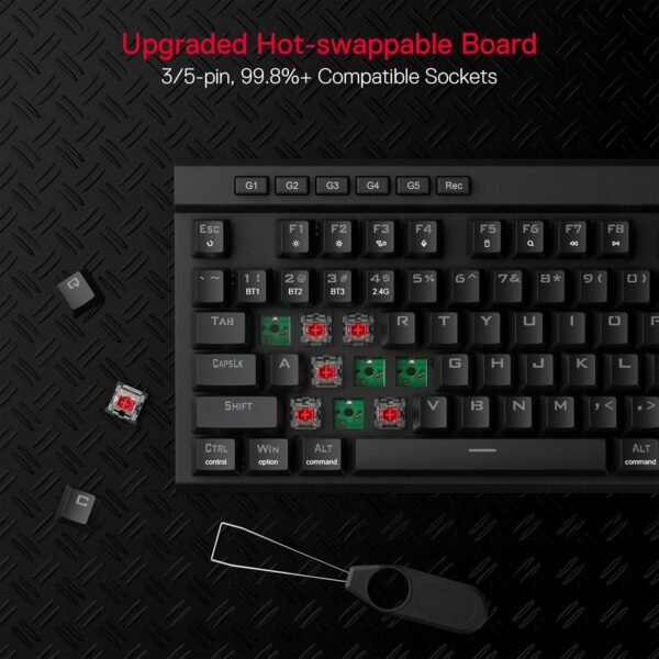 71v5SzZZteL._AC_SL1500_ Redragon K580 PRO Wireless RGB Gaming Keyboard review hot-swap keys and macro control