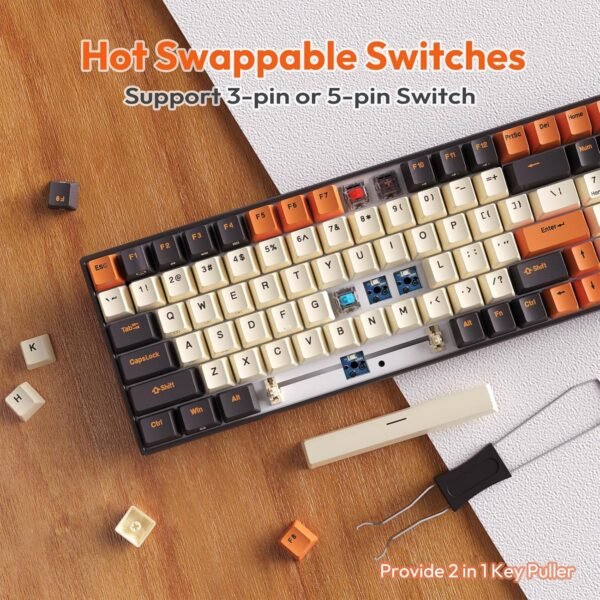 81EV47kUcpL._AC_SL1500_ RK Royal Kludge RK100 Wireless Mechanical Keyboard Review RGB Hot-Swappable Gaming Keyboard Features Tested