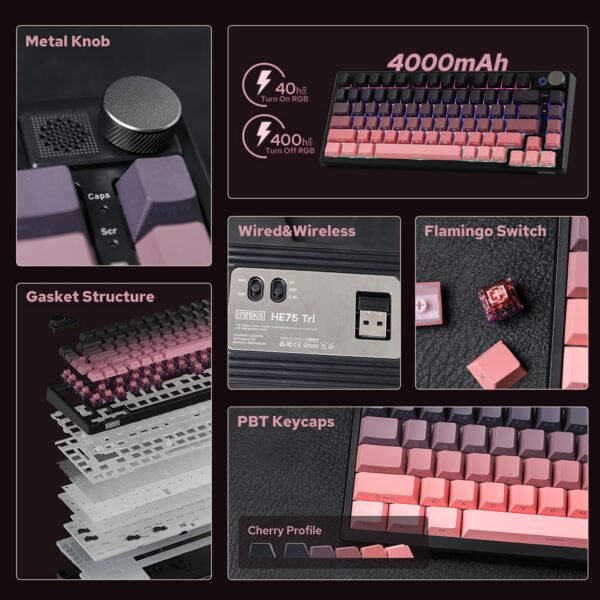 81gCRtyhyML._AC_SL1500_ EPOMAKER HE75 Wireless Mechanical Keyboard Review Hot-Swappable Gasket Design and RGB Features