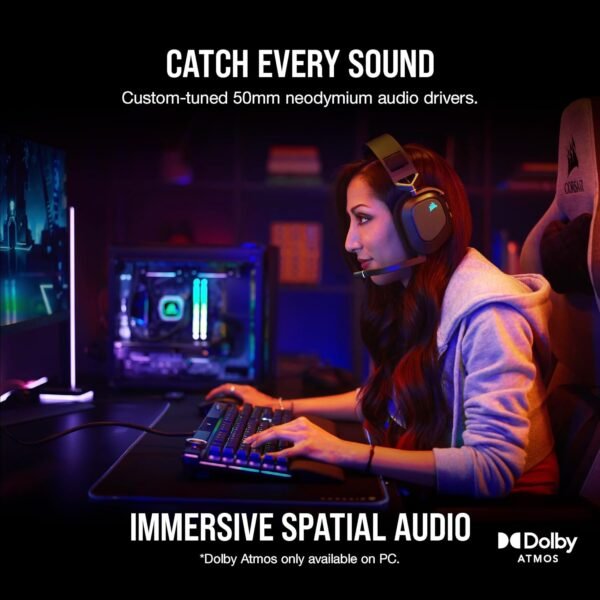 Corsair HS80 RGB Wireless Gaming Headset Review Dolby Atmos Performance and Comfort Tested